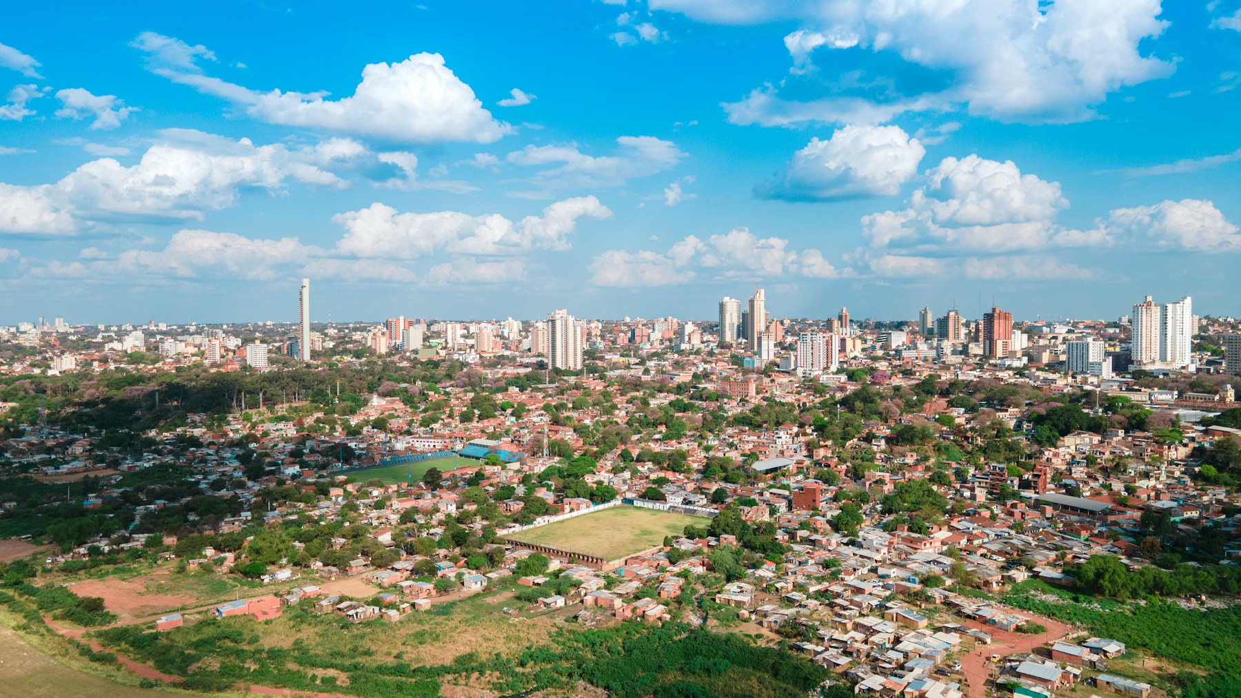 Vista aérea de Asunción, Paraguai